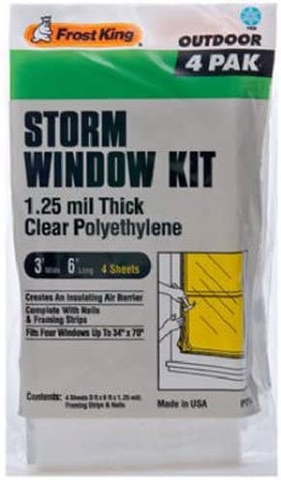 Frost King P714H Economy Outdoor Plastic Storm Window Kits