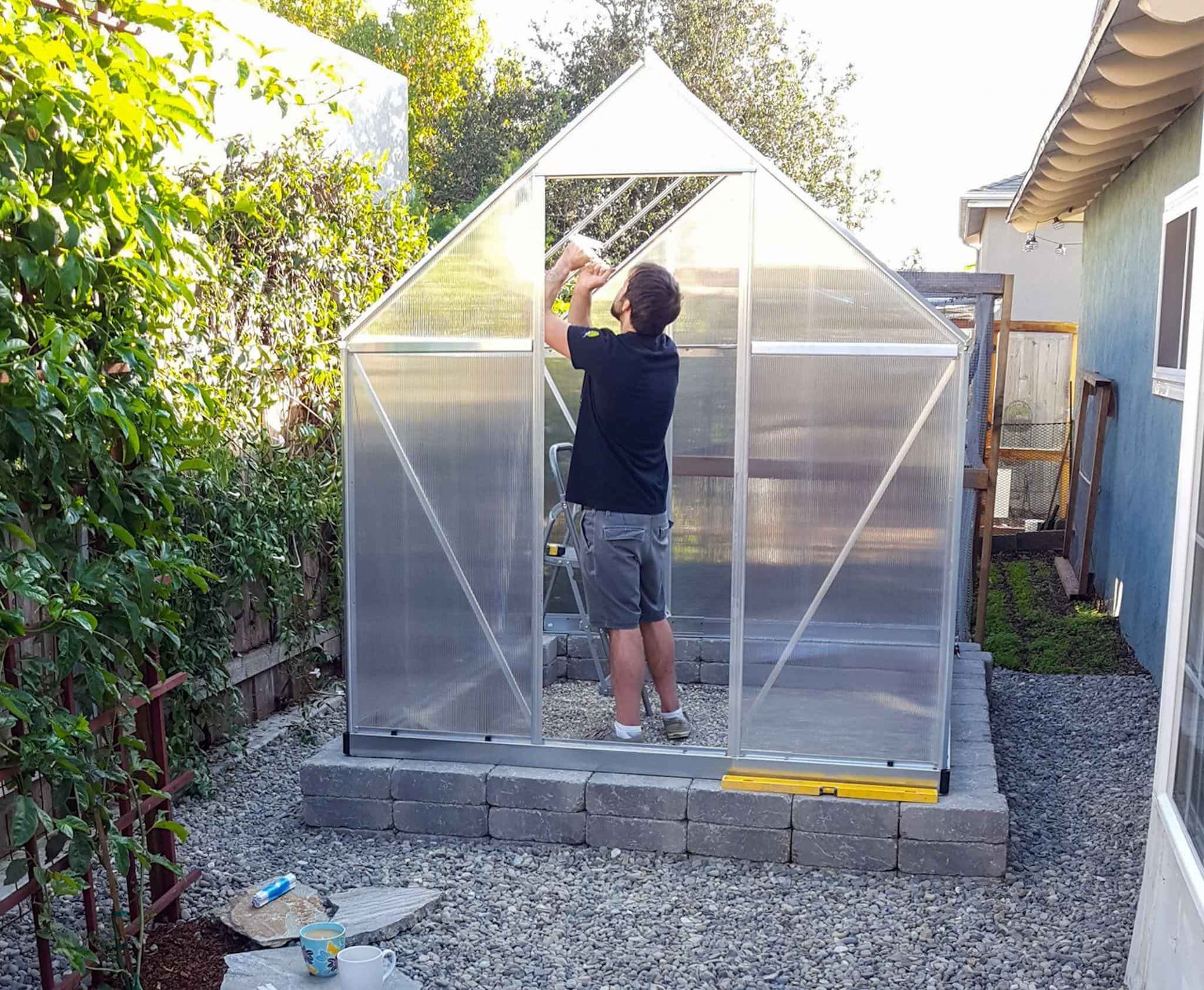 Concrete Block Greenhouse Foundation- home stead and chill
