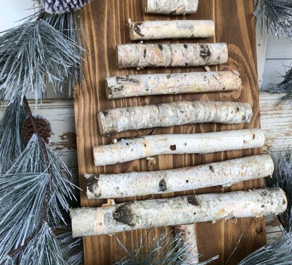DIY Birch Christmas Tree