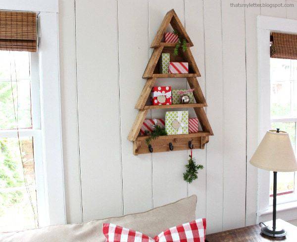 DIY tree shelf