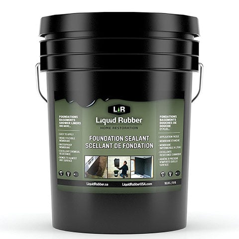 L R Liquid Rubber Concrete Foundation and Basement Sealant
