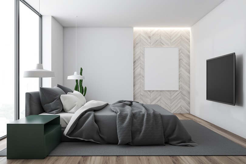 bed with tv mount