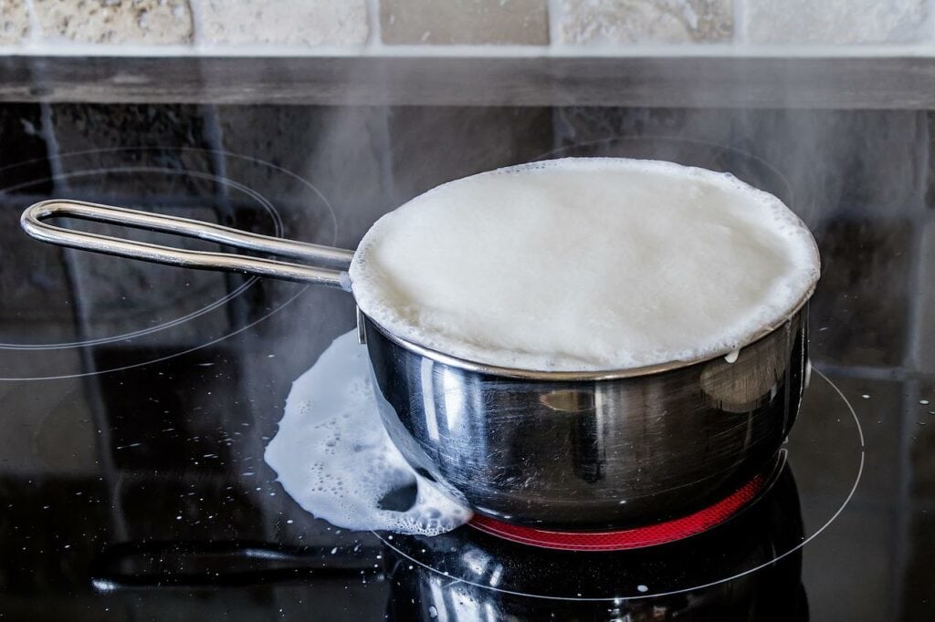 boiling over of milk