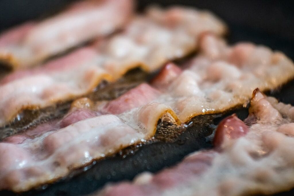 cooking bacon