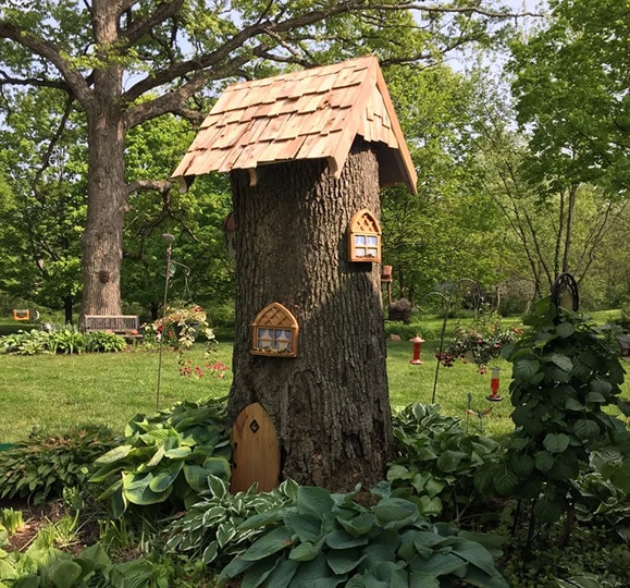 diy gnome tree stump home