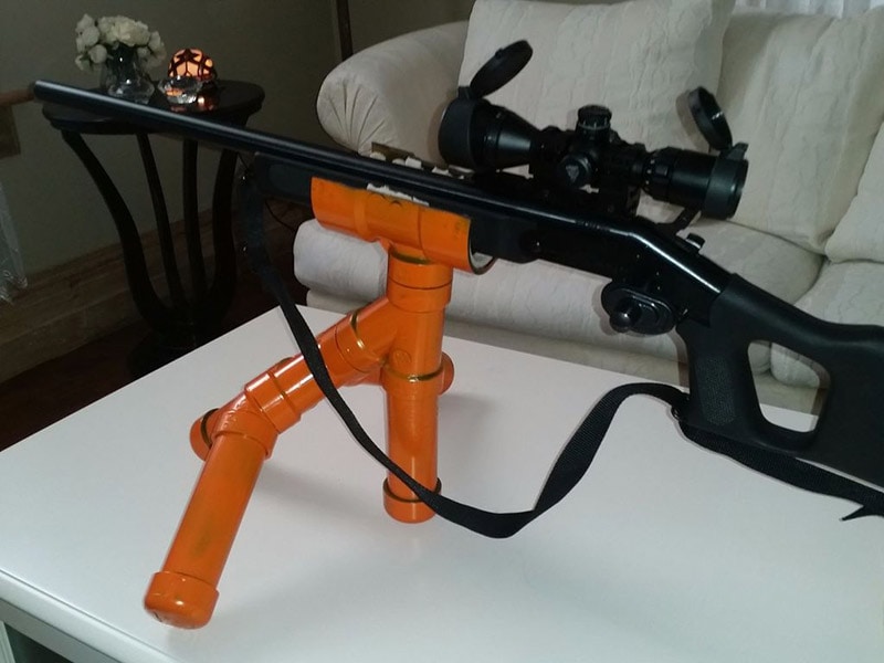 diy pvc pipe gun rest