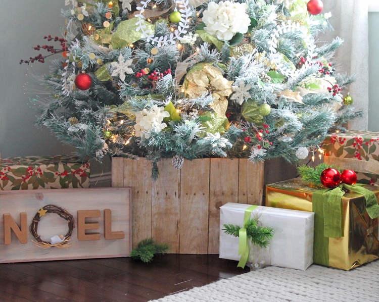 easy wood box christmas tree stand