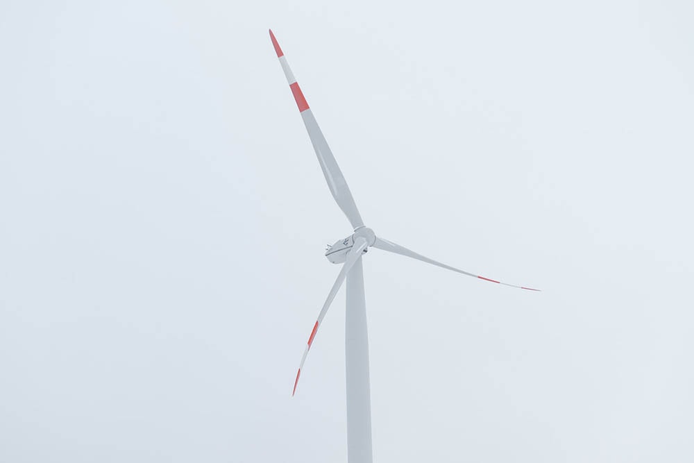 german windmill during winter