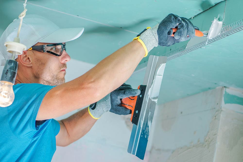 painting drywall at the basement