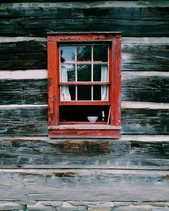 red sash window