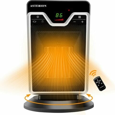ASTERION 1500W Portable Oscillating Electric Heater