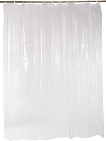 Amazon Basics Clear Vinyl Shower Curtain Liner