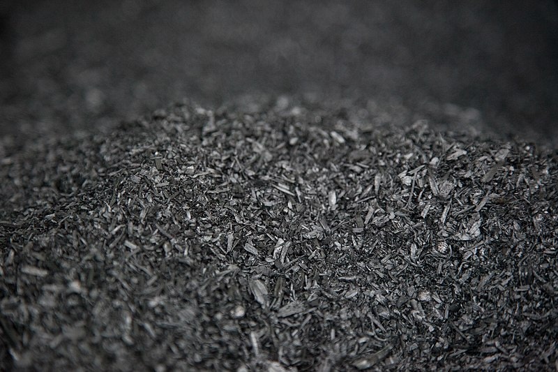 Biochar pile