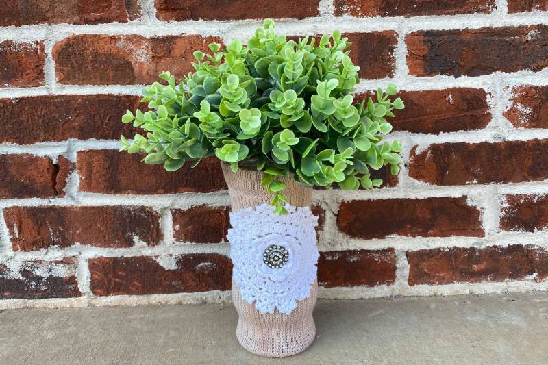 DIY Sock Vase Cover