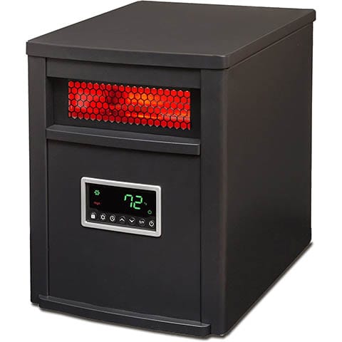 Life Smart Black 6 Element Infrared Heater