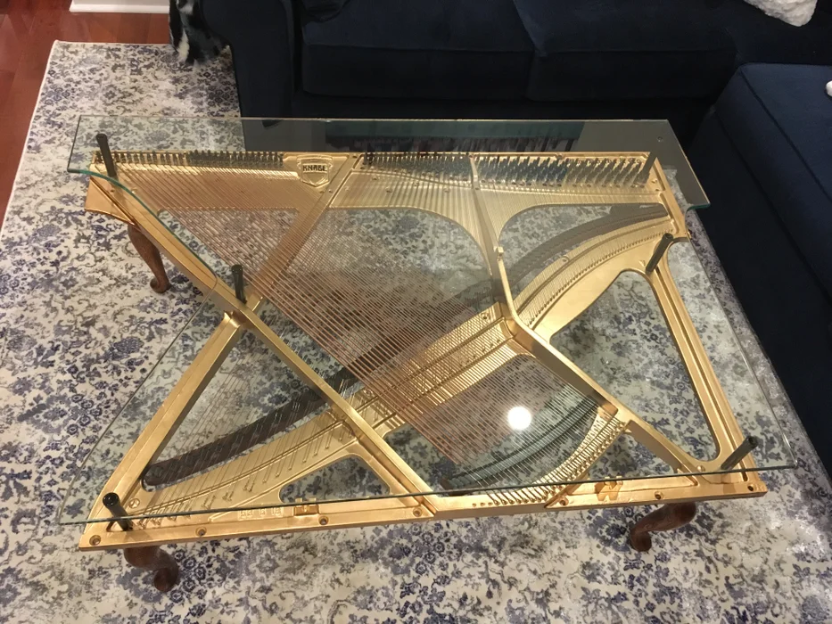 Piano Harp Coffee Table by instructables