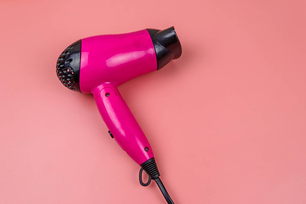 Pink hair dryer