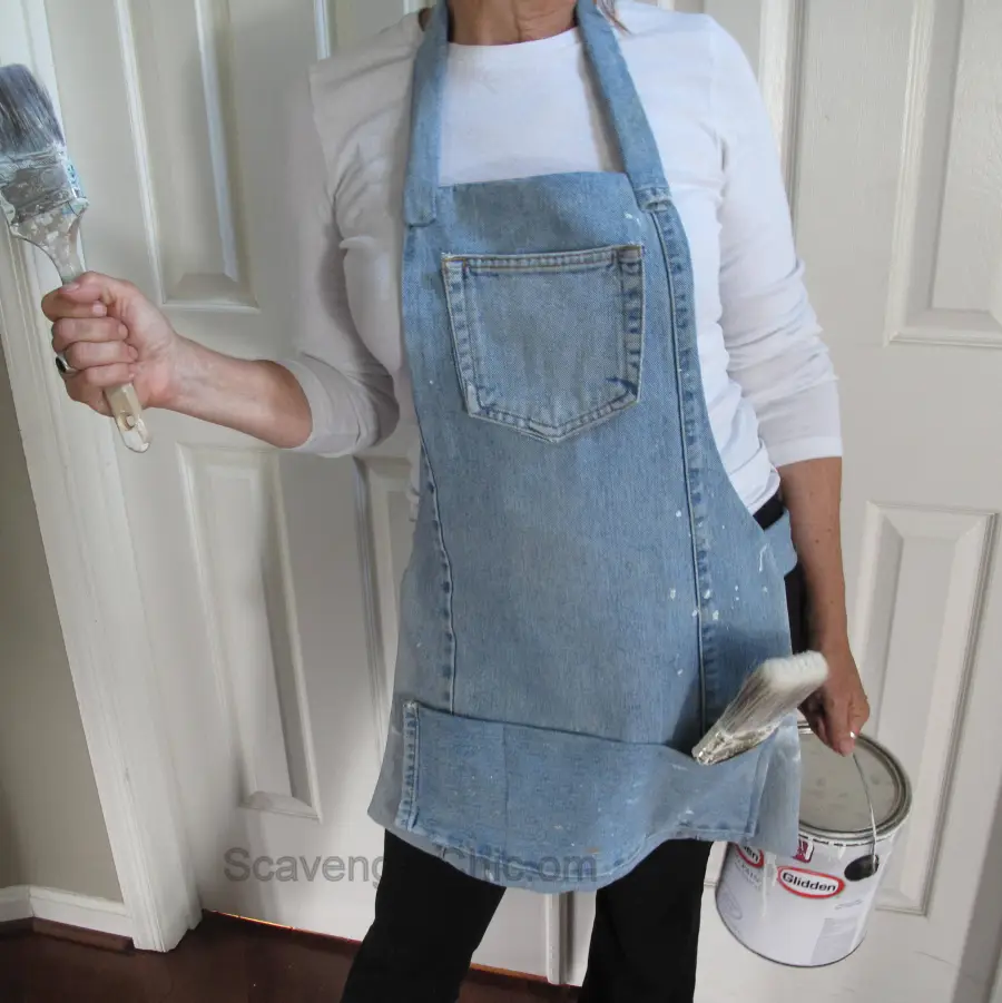 Recycled Blue Jean Apron by Scavenger Chic