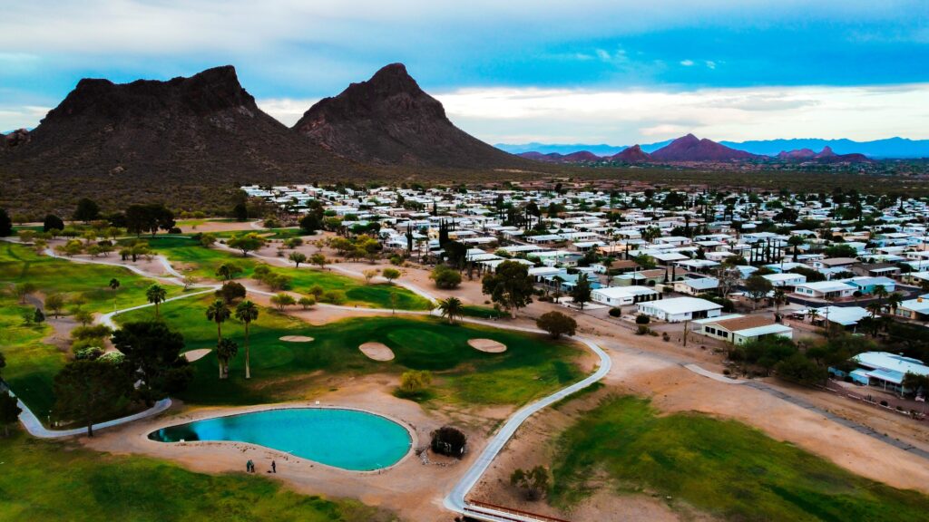 Trailer park from the air