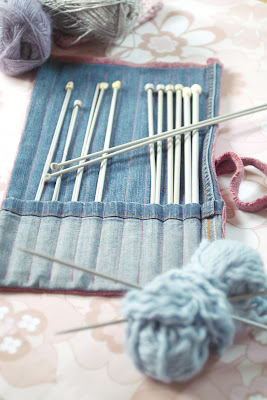 Upcycled Knitting Needle Case by Get Smitten