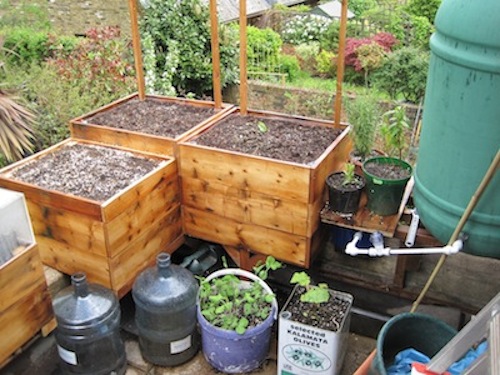 Wooden planter box