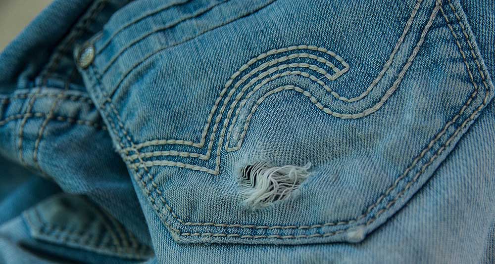 Worn out old jeans