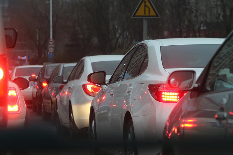 cars in a traffic jam