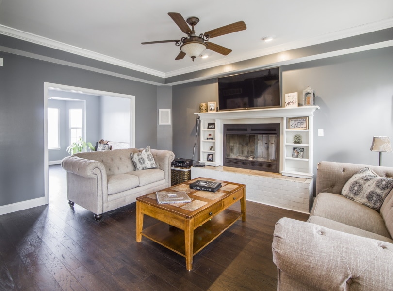 ceiling fan in living room