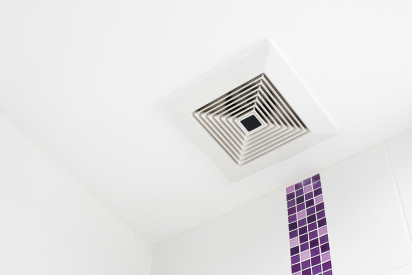 ceiling fan in the bathroom
