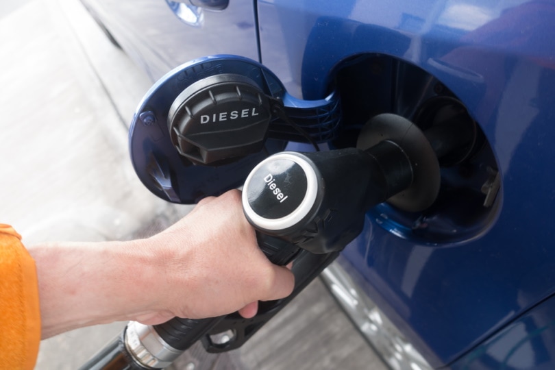 diesel fuel into car