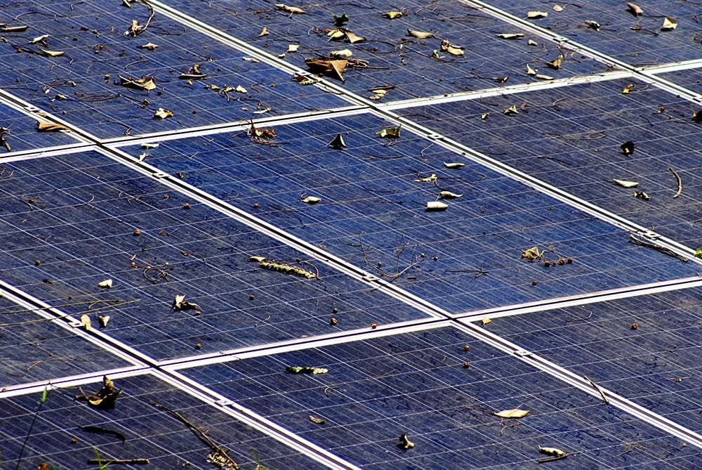 dirty solar panels