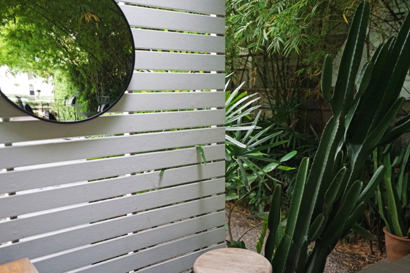 mirror in the garden
