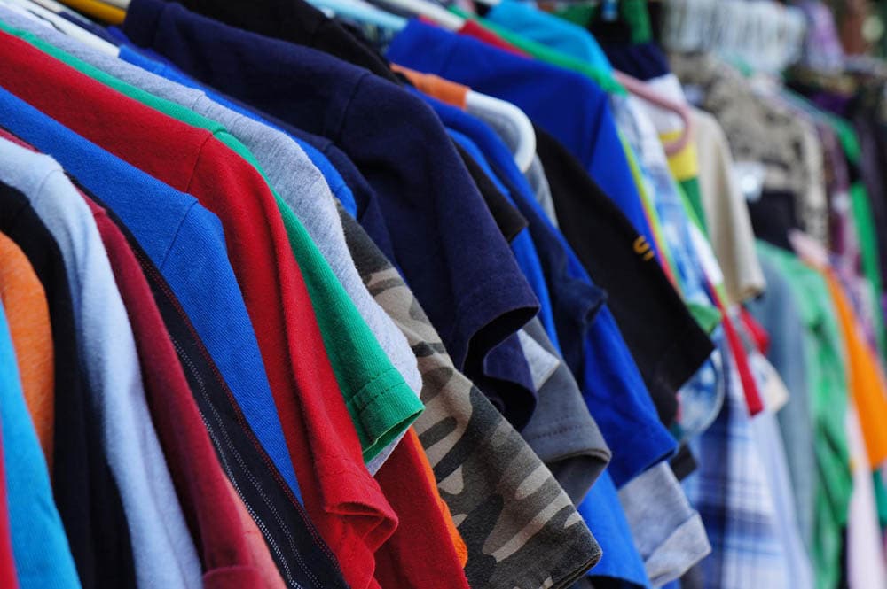 old clothes on hanger