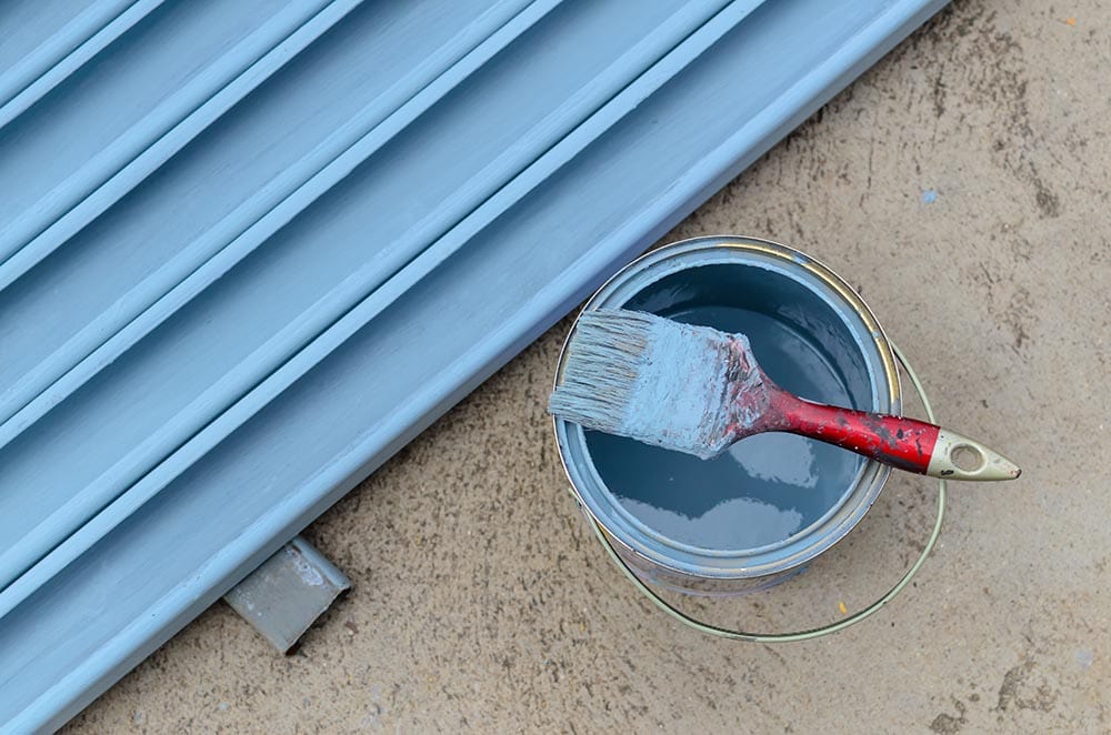 outdoor drying painted metal