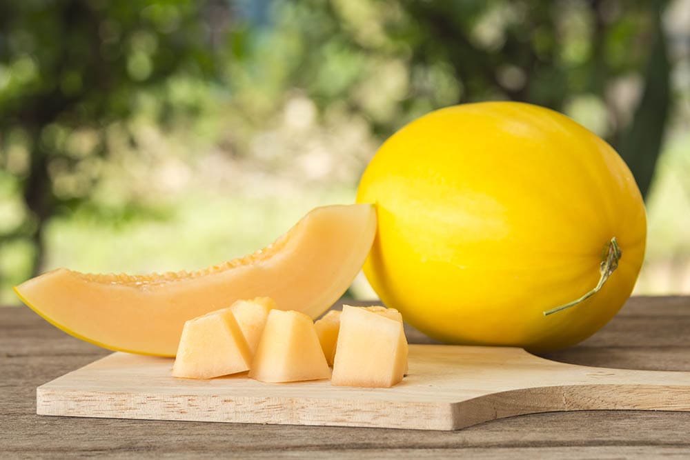 sliced Canary melon