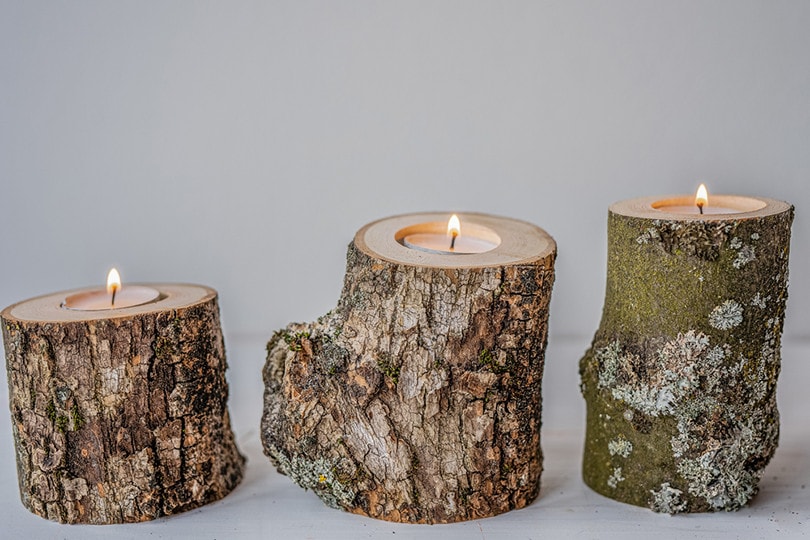 Candle Wood Stand