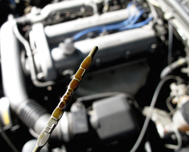 Car change oil dipstick