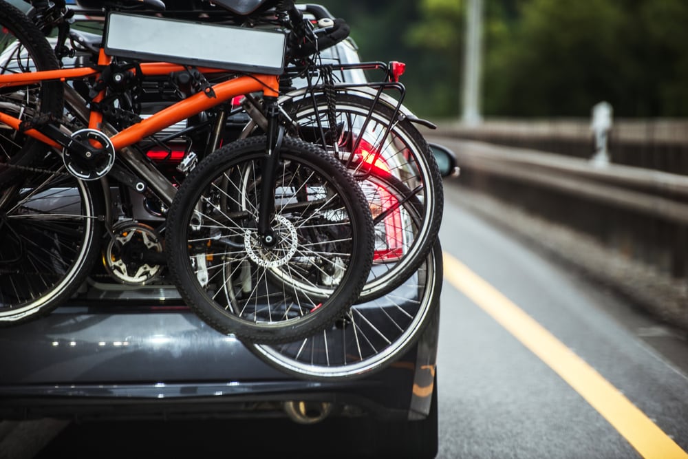 Car with Hitch Bike Rack