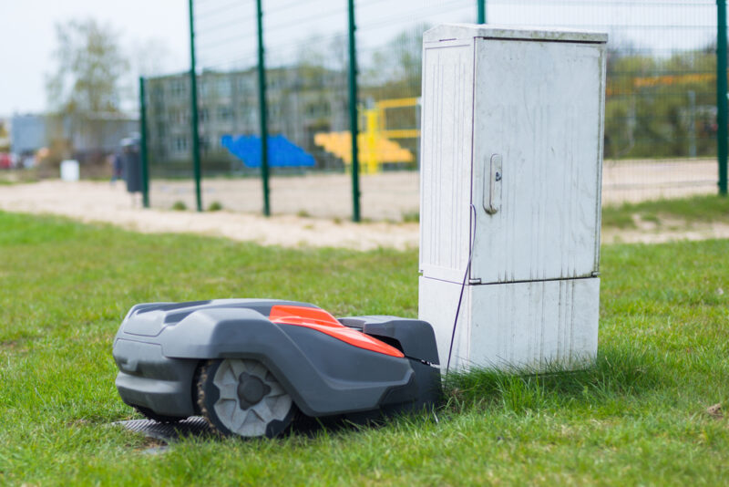 Charging lawn mower