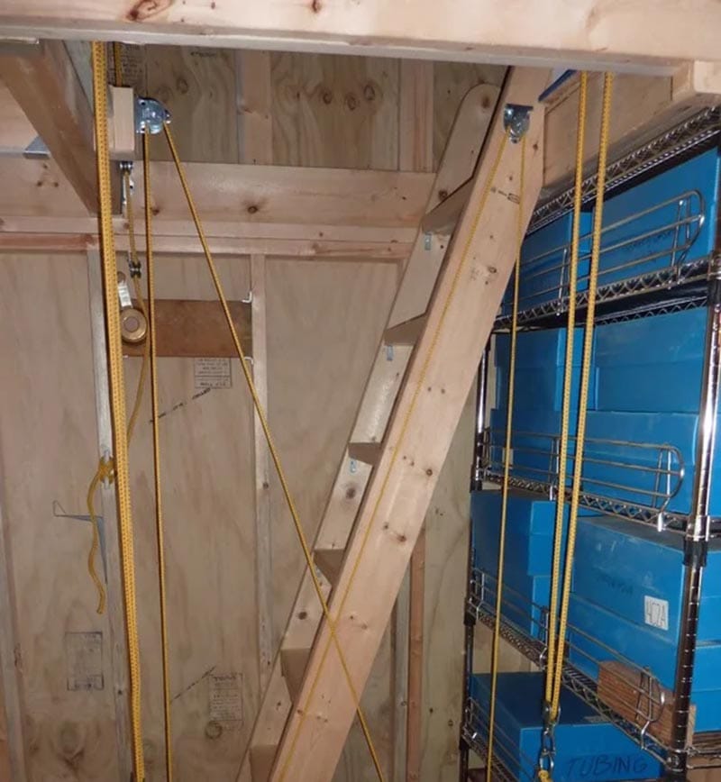 DIY Attic Lift Pulley System