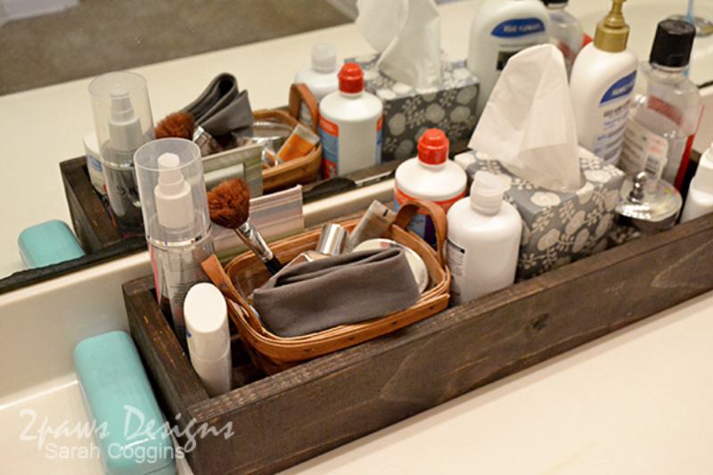 DIY Bathroom Counter Organizer
