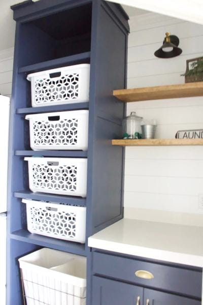 DIY Laundry Basket Tower