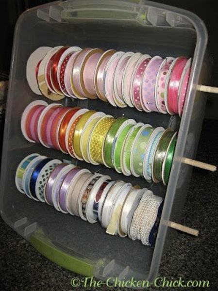 DIY Ribbon Organizer Tote