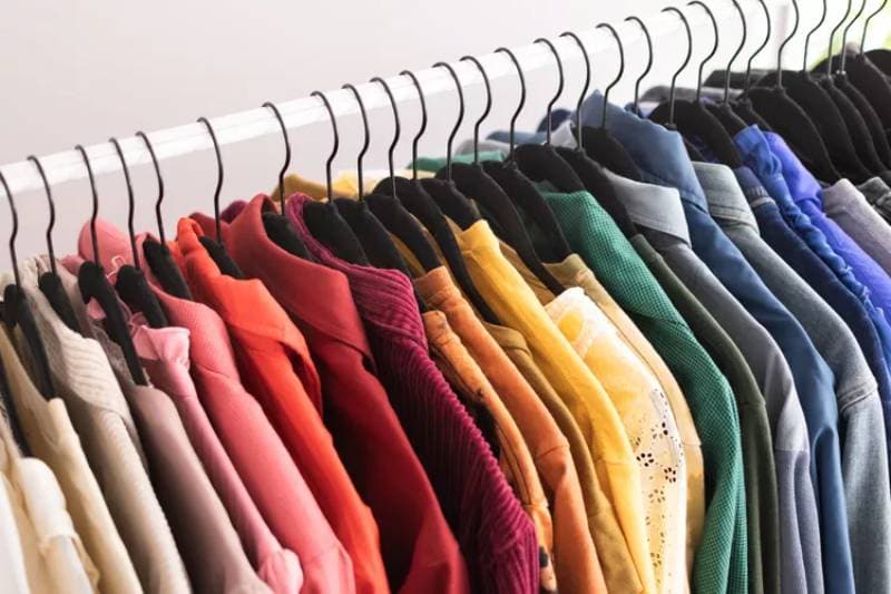 DIY color code closet