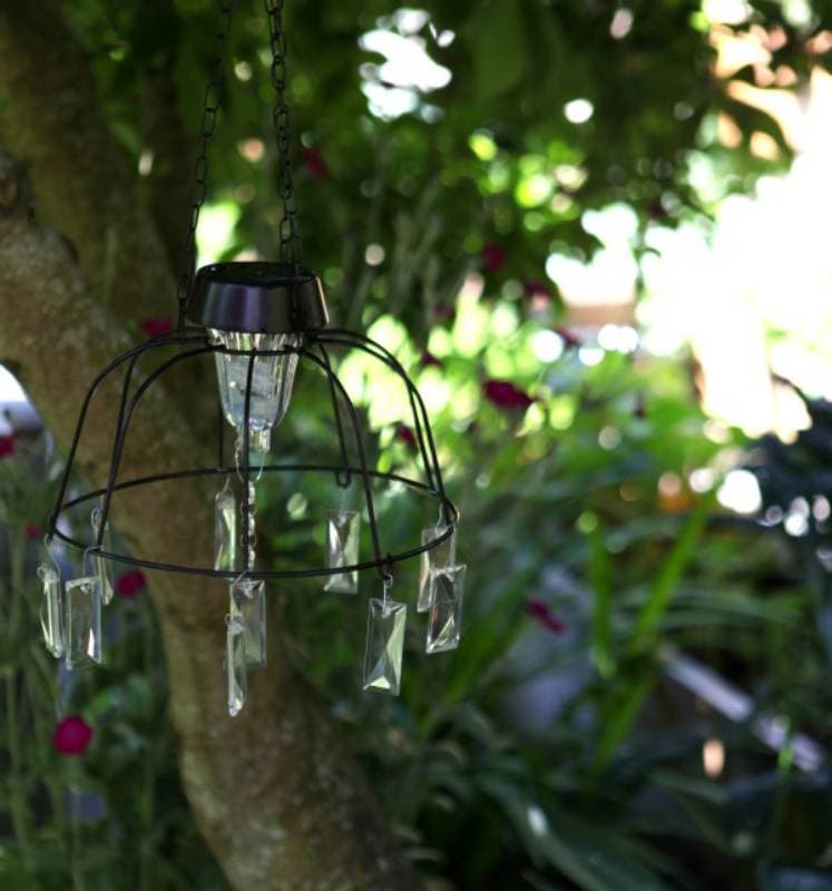 DIY hanging solar lights