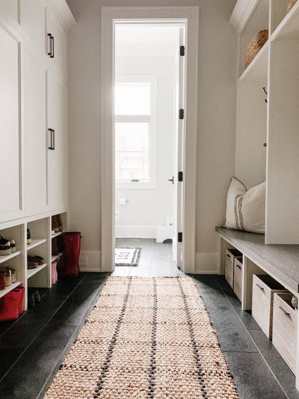 DIY mudroom design + organization