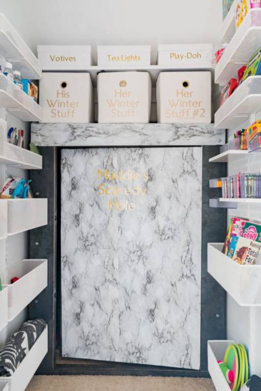 DIY small closet storage