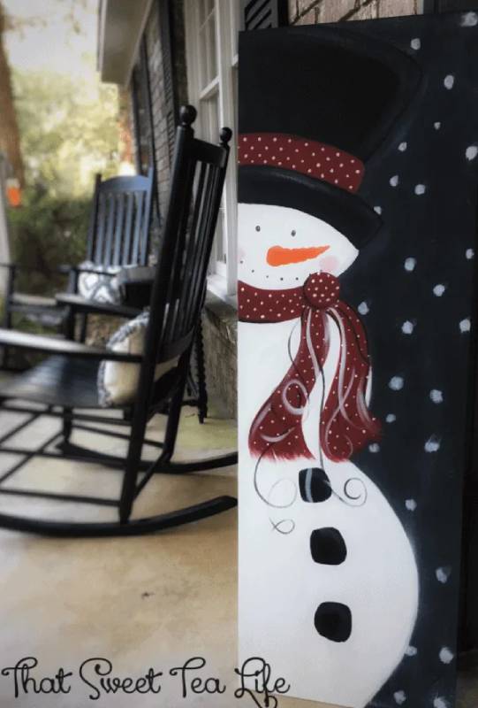 DIY snowman painting