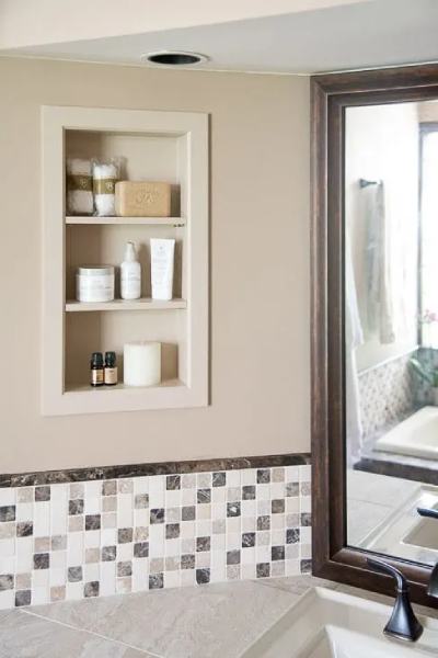 How to Build Recessed Bathroom Shelves