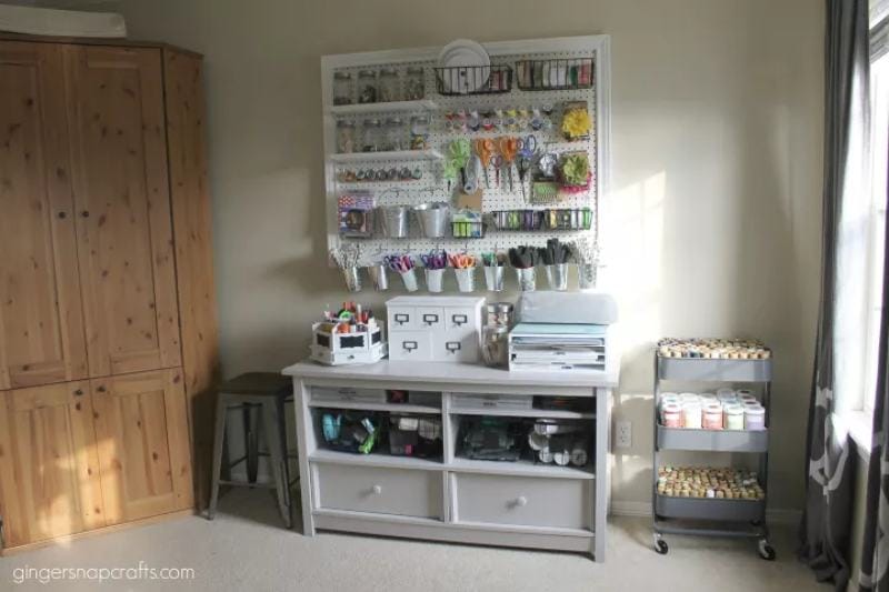 How to Make a Giant Peg Board for Craft Organization